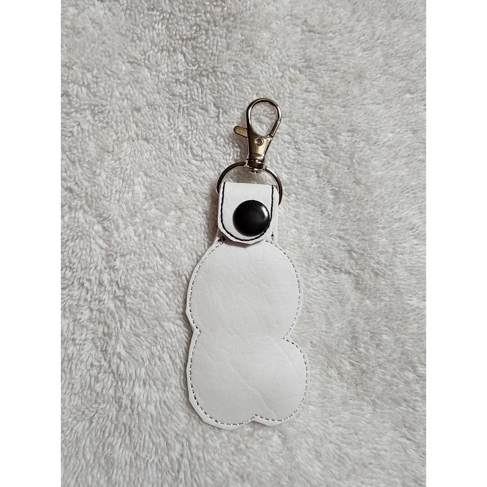 Initial B Keychain Bag‎ Charm Purse Charm Backpack Clip Blue White Monogram